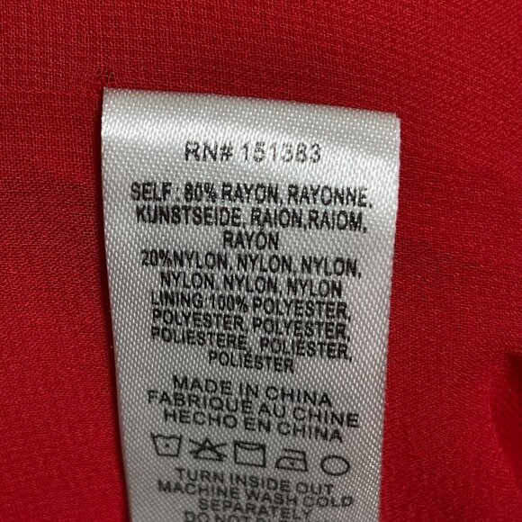 New Current Air Stacey Wide-Leg Jumpsuit Red Smocked Long Sleeve Size XL - Picture 10 of 11